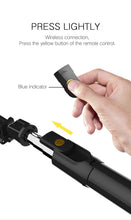 Load image into Gallery viewer, 3 in 1 Wireless Bluetooth Selfie Stick for iphone/Android