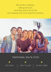 3 in 1 Wireless Bluetooth Selfie Stick for iphone/Android